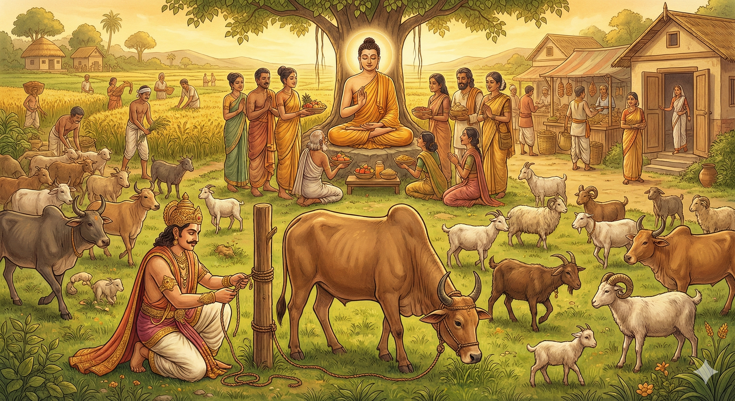 Le Kūṭadantasutta : Le vrai sens du sacrifice et la recette d’une société heureuse